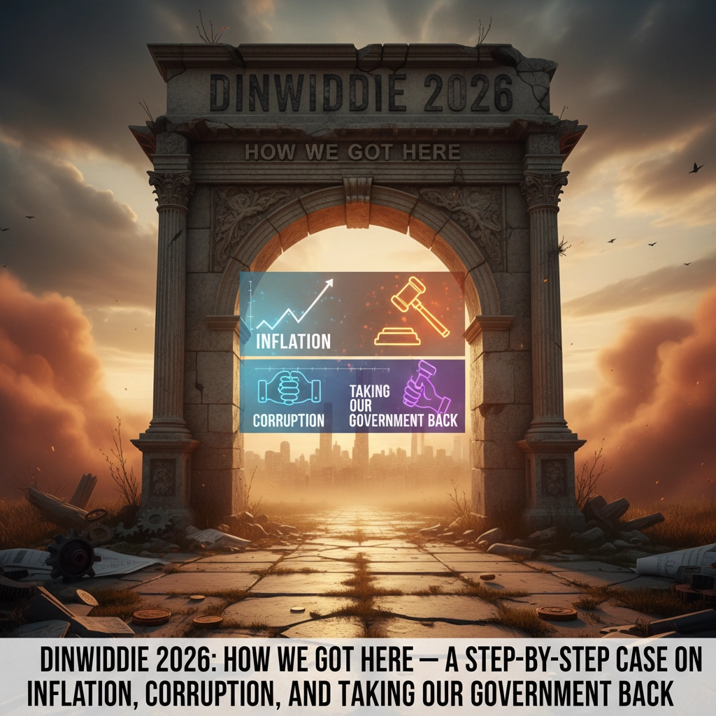 DINWIDDIE 2026: HOW WE GOT HERE : A STEP-BY-STEP CASE ON INFLATION, CORRUPTION, AND TAKING OUR GOVERNMENT BACK