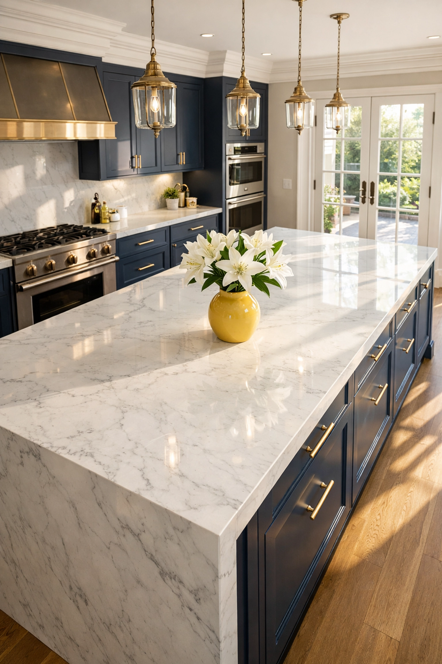 Luxury Medway kitchen showing the results of the best weekly house cleaning services.