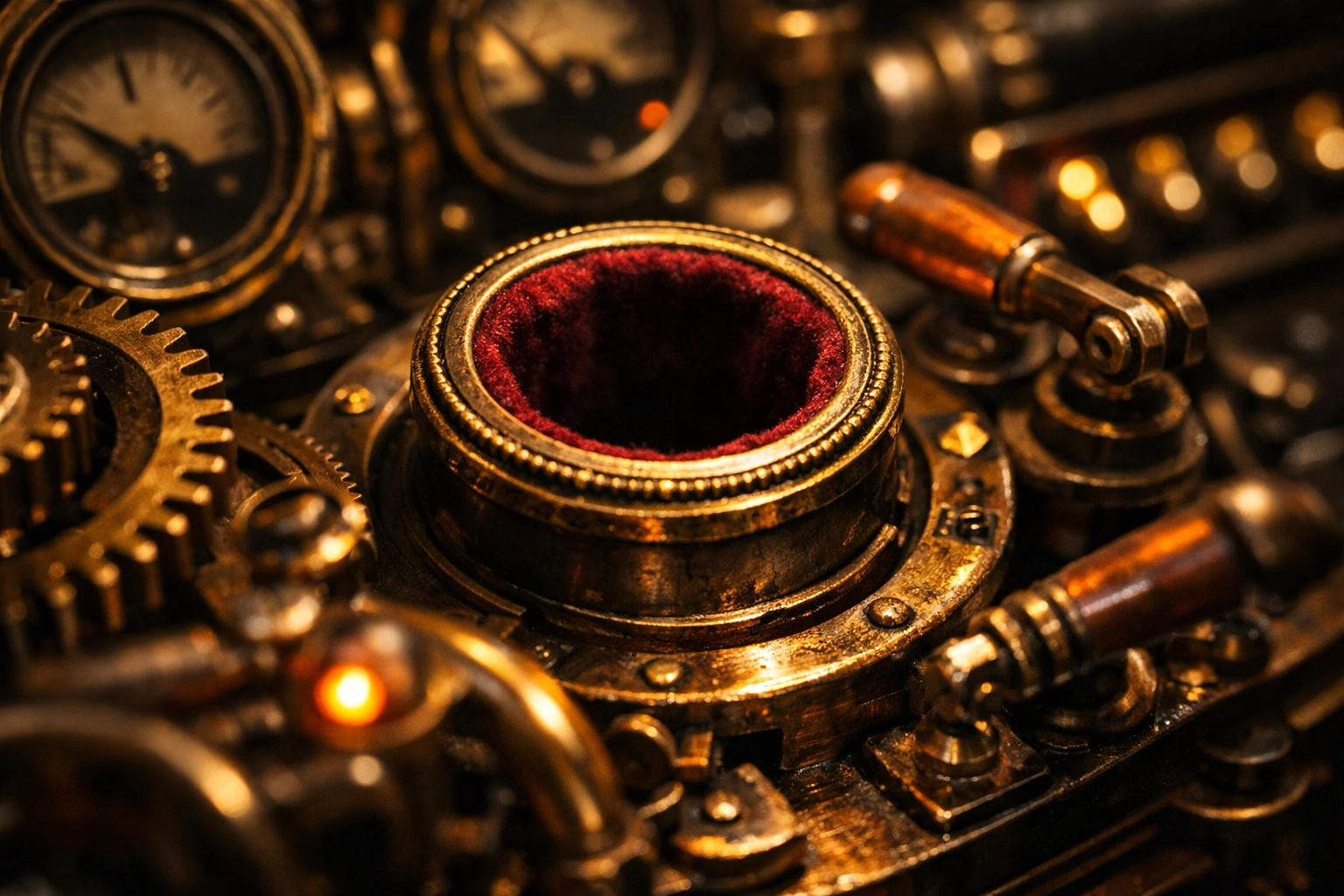 A macro view of a brass automation dashboard with a missing component, showing how incomplete data stalls CRM workflows.