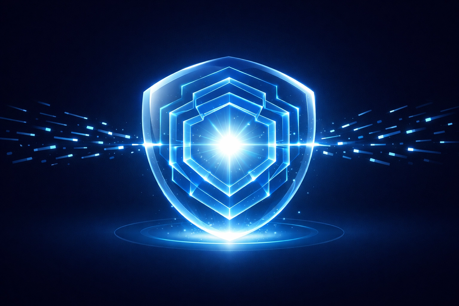 Secure AI automation architecture showing protective layers for resilient business workflow error handling.