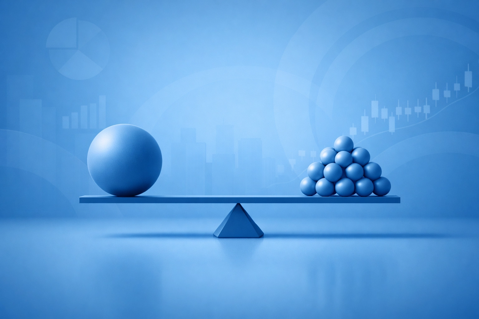 Balanced shapes illustrating accurate accountancy practice valuation for an independent practice merger UK.