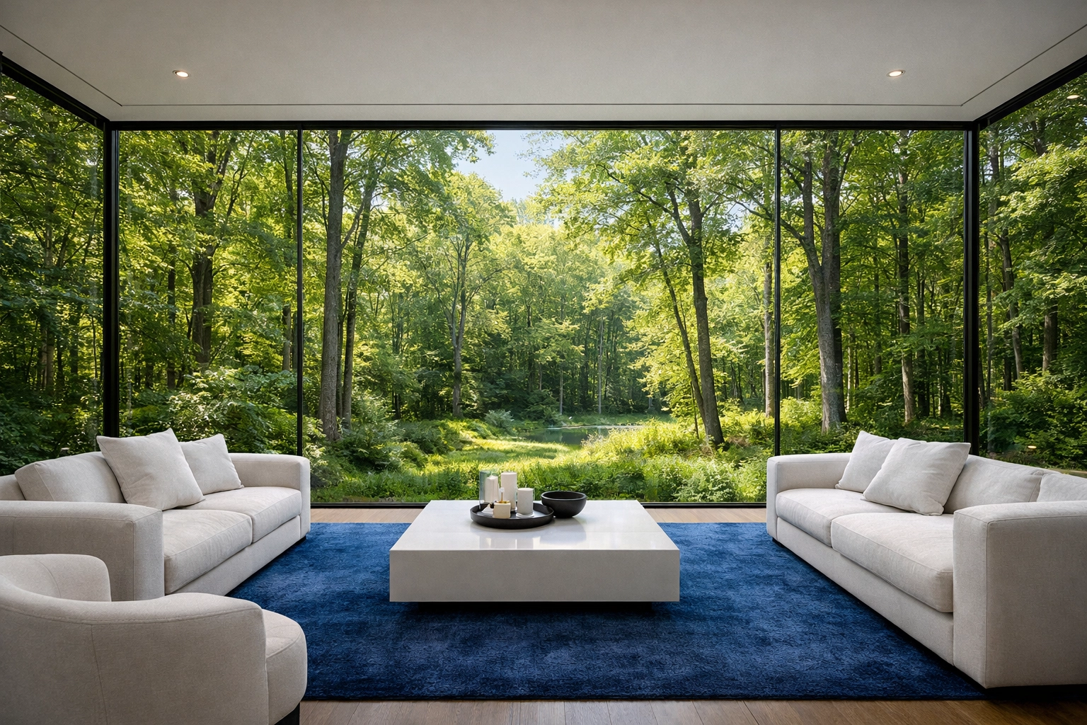 A clean, serene Dover estate showing the harmony between residential cleaning Massachusetts and the natural environment.