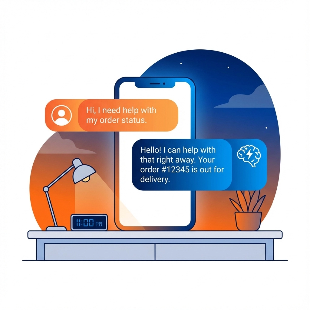 AI chatbot engaging with customer inquiry