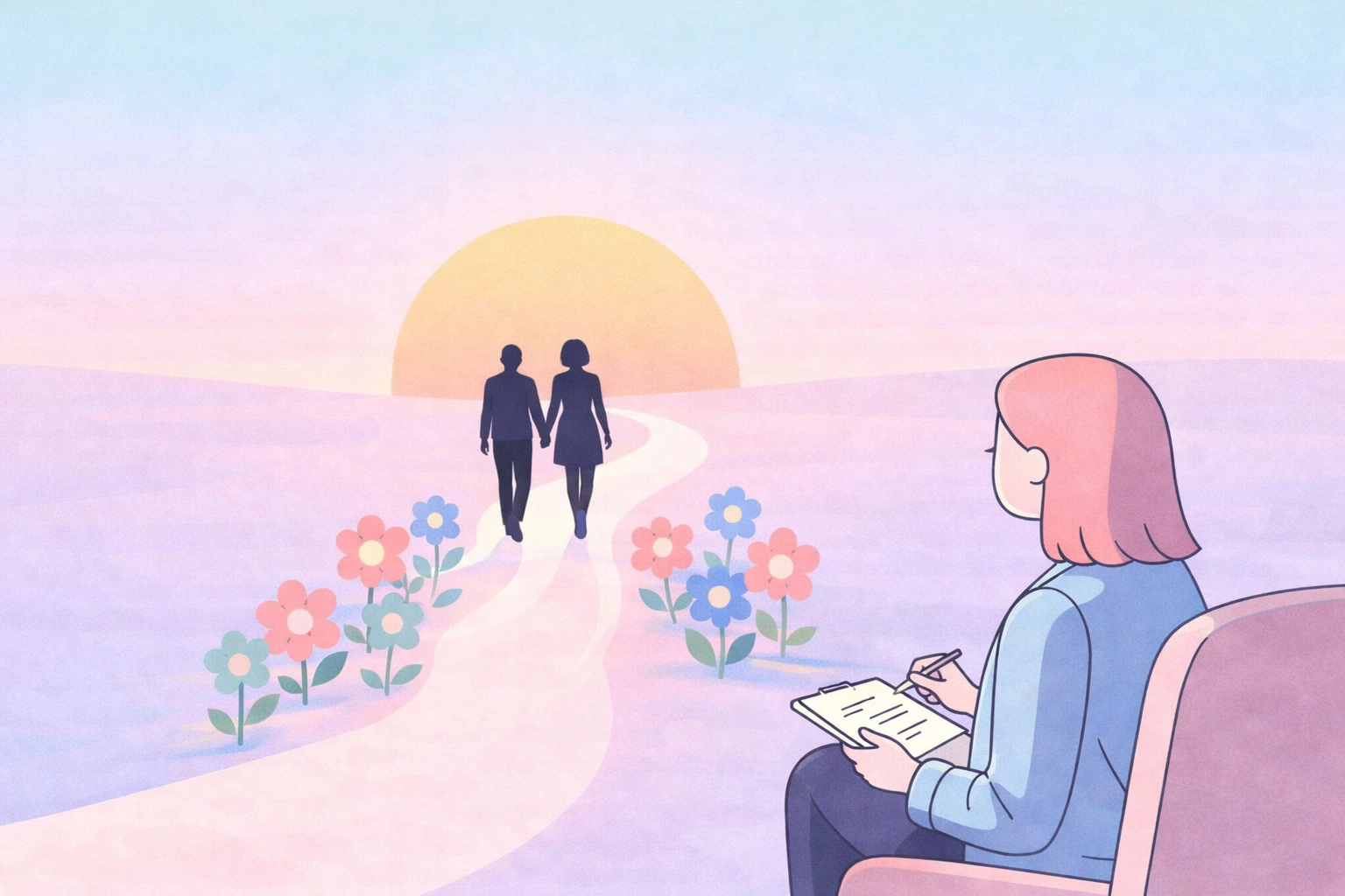 상담사와 함께 마음의 치유와 새로운 시작을 향해 나아가는 희망적인 여정