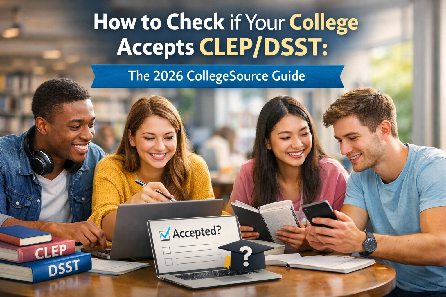 [HERO] How to Check if Your College Accepts CLEP/DSST: The 2026 CollegeSource Guide (1x1, center safe zone)