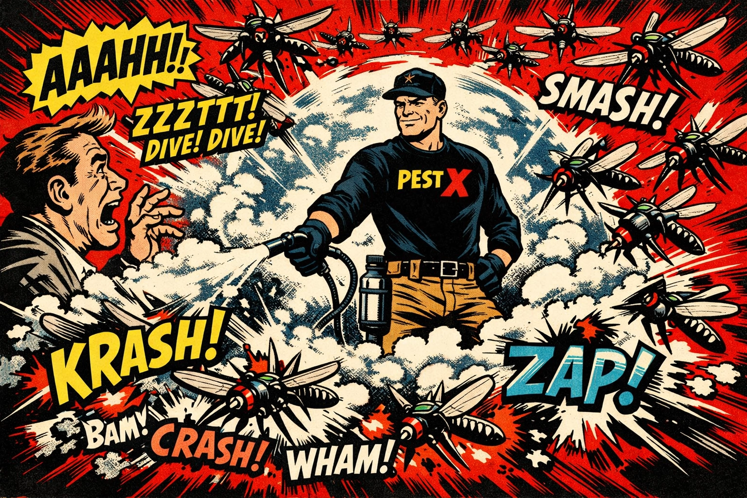 Expert pest control Gardendale AL services protecting an Alabama home from a mosquito swarm.