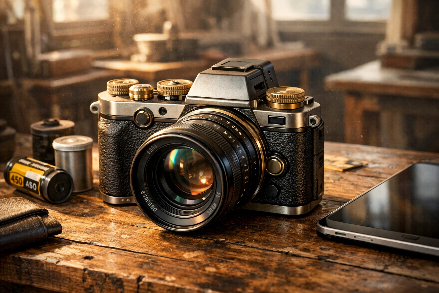 Retro-style camera body with modern internals featuring 2026’s new mirrorless tech tactile design.