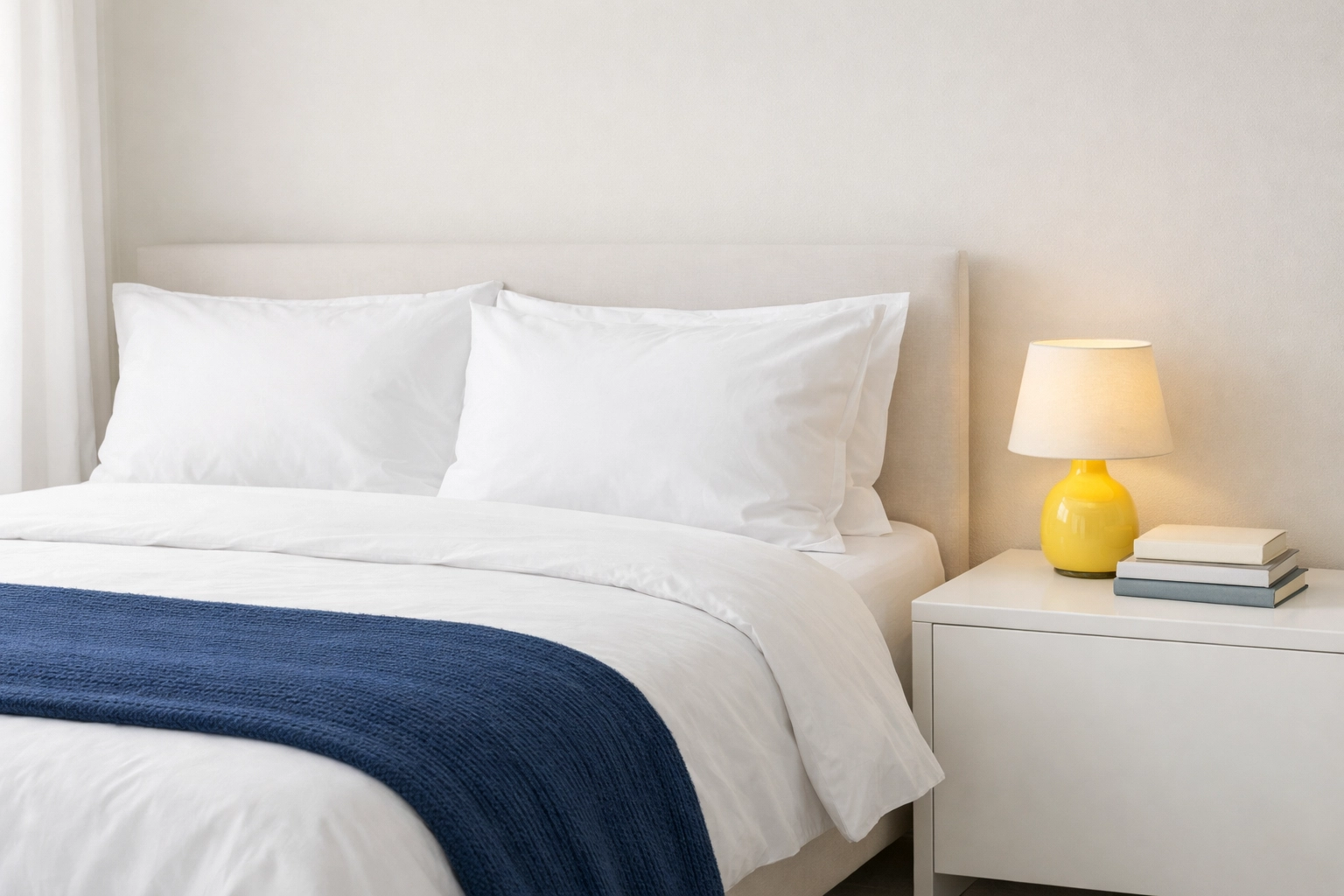 A serene and organized master bedroom illustrating the stress-free benefits of regular residential cleaning MA.