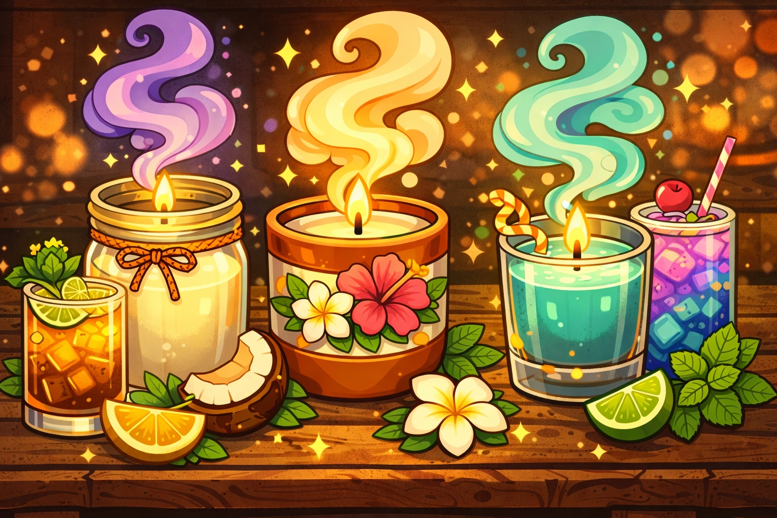 Handmade scented candles from San Juan candle making workshop