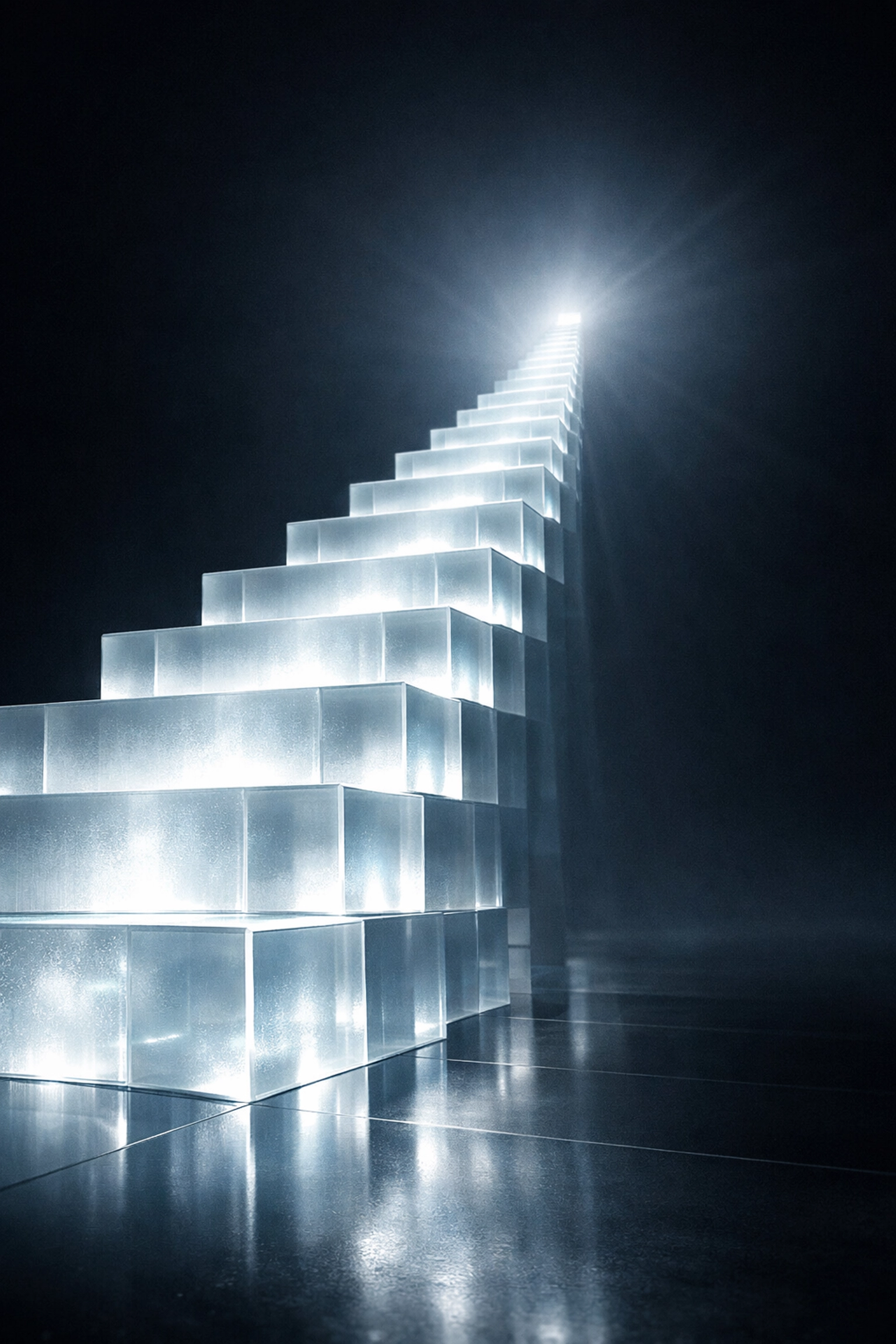 A glowing digital staircase representing a 90-day SEO growth roadmap for a digital marketing agency Mumbai.