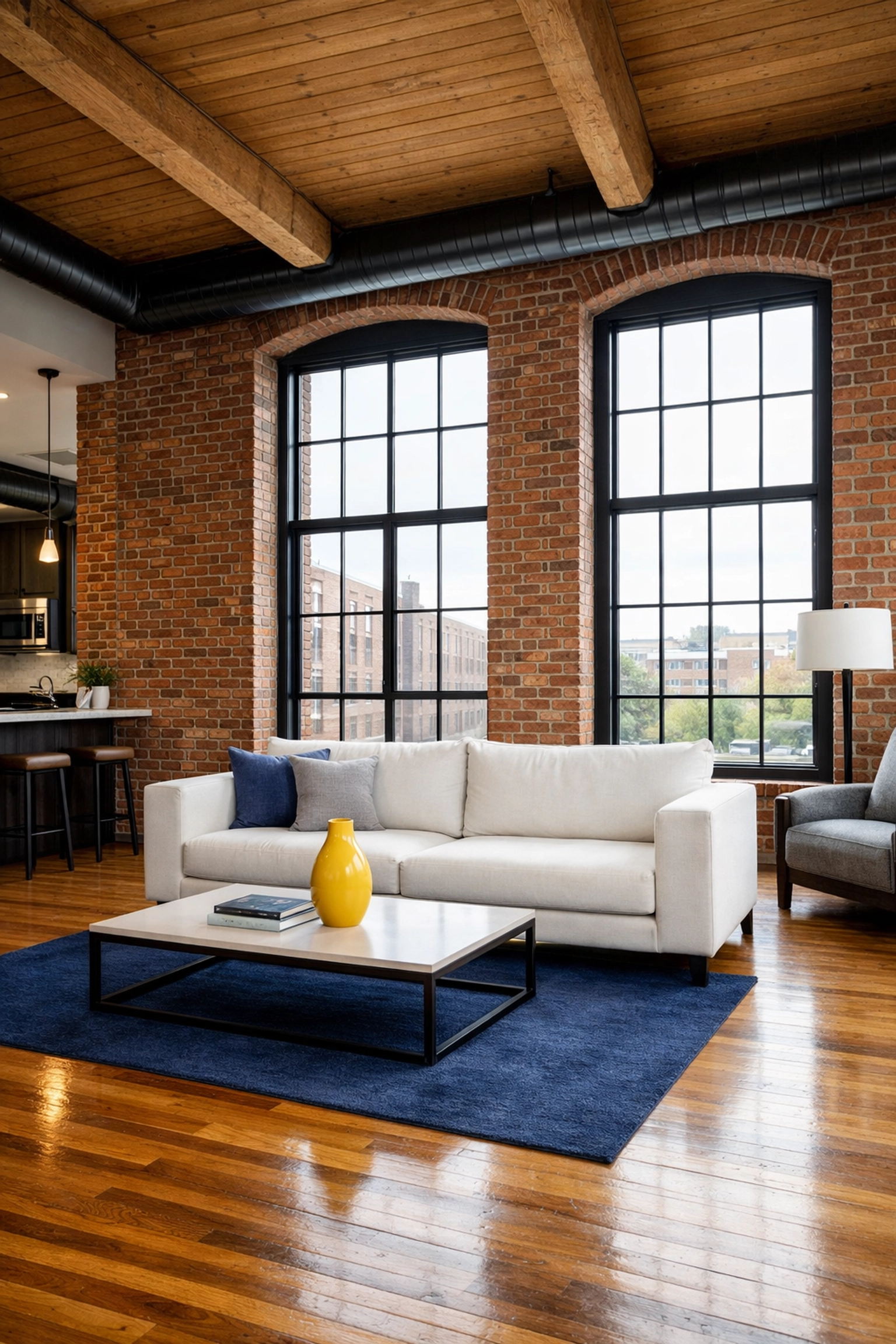 Clean industrial loft in Lowell MA maintained by professional maid services Lowell.