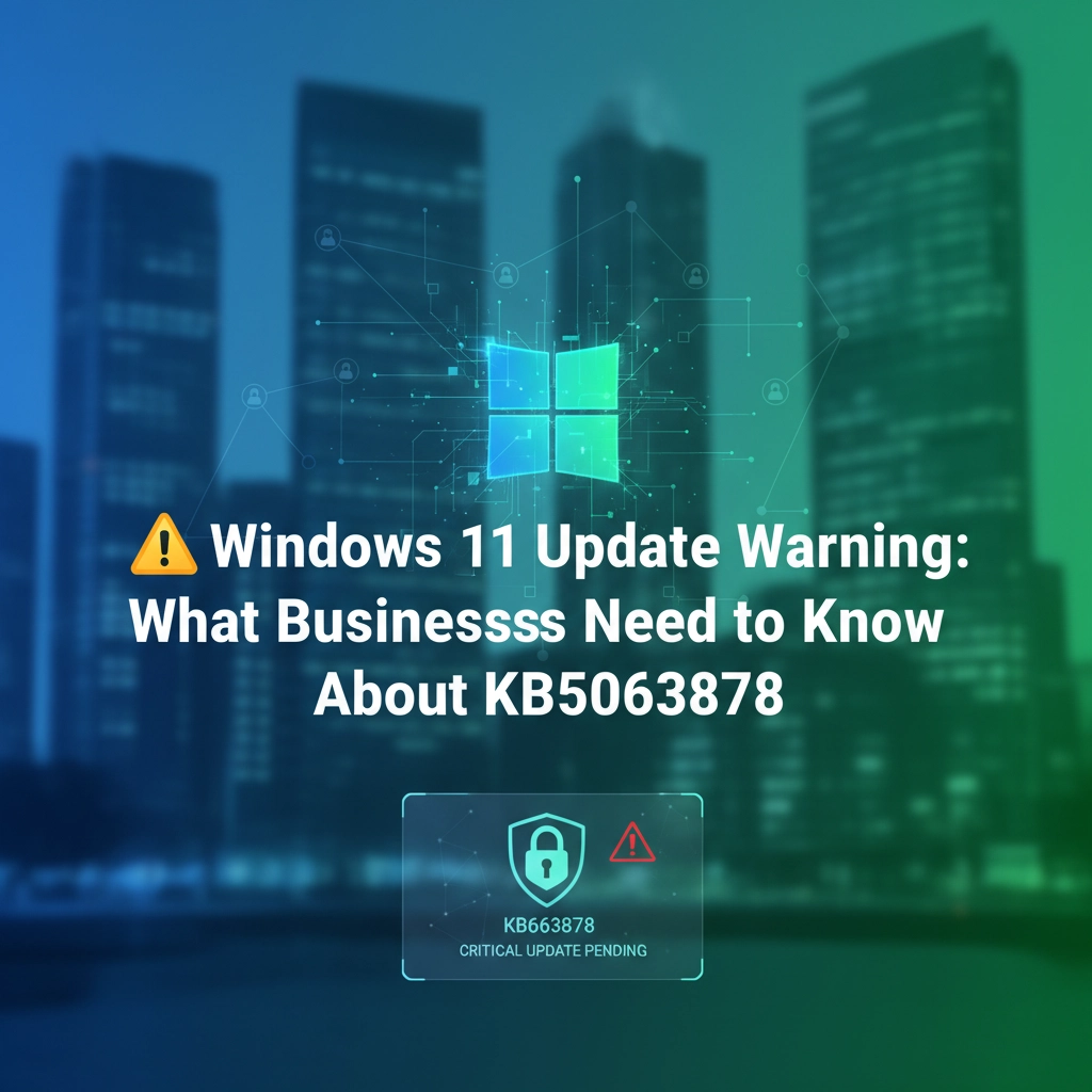⚠️ Windows 11 Update Warning: What Businesses Need to Know About KB5063878