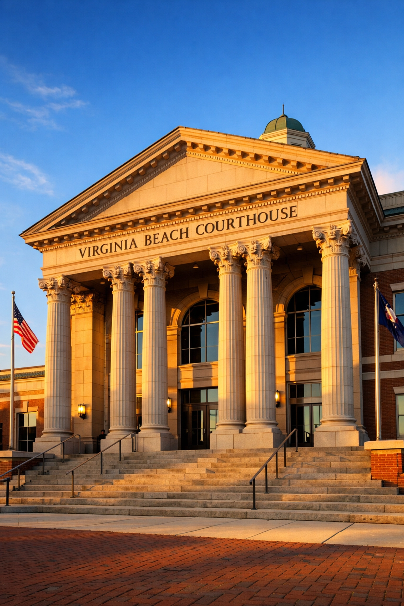 Virginia Beach courthouse where local divorce attorneys represent clients in family court
