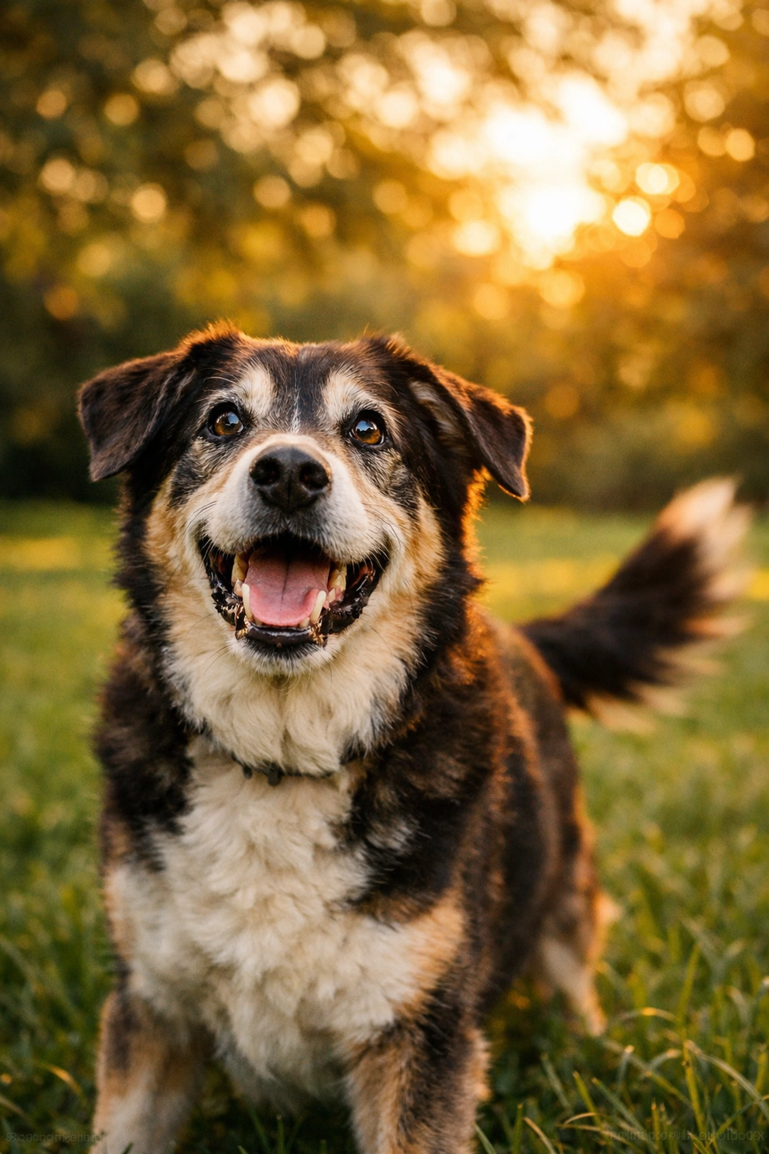 Happy senior dog showing vitality and quality of life after following an immune-boosting functional diet.