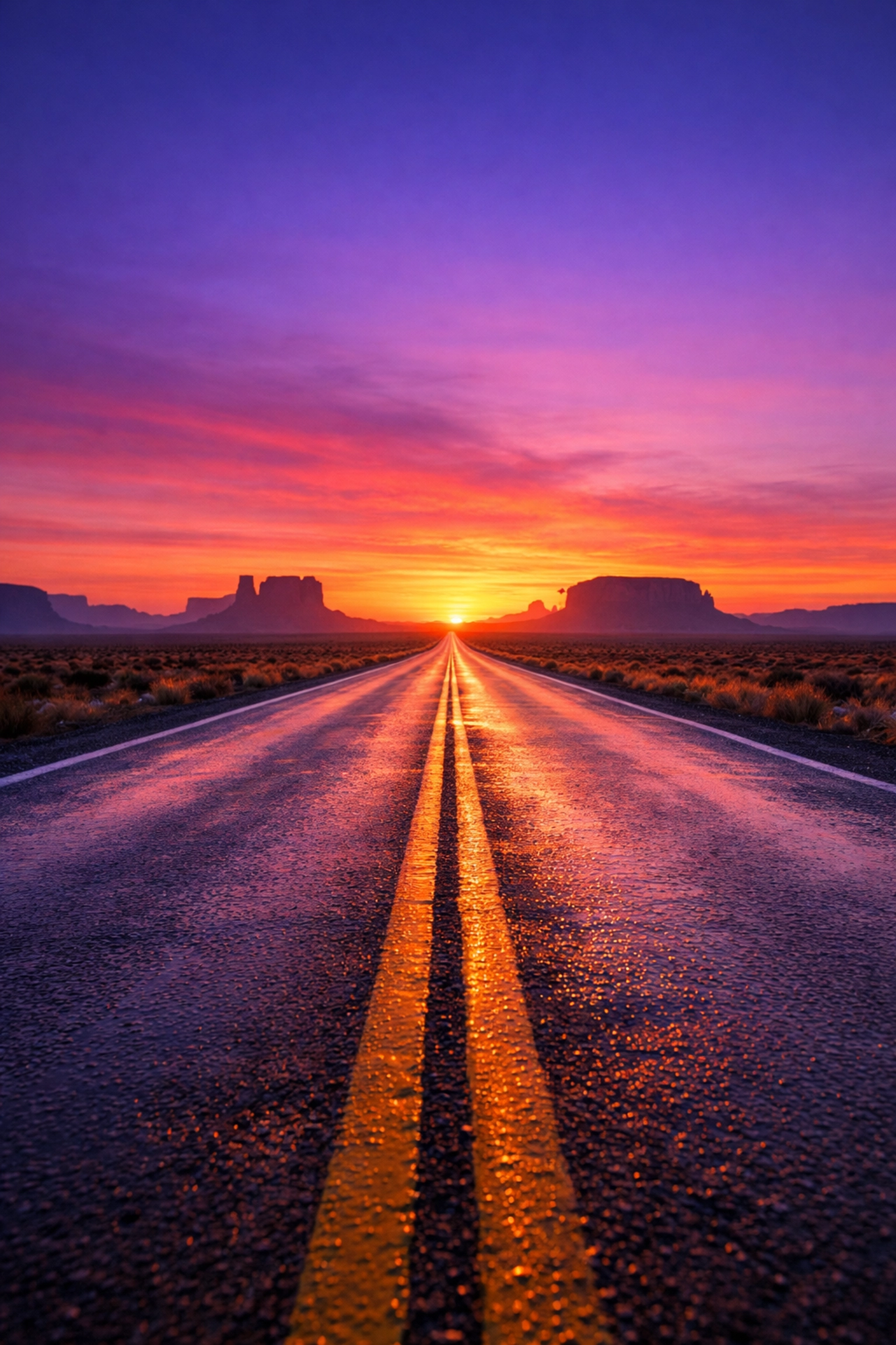 A sunrise over an open road symbolizing the start of a photography for beginners journey.