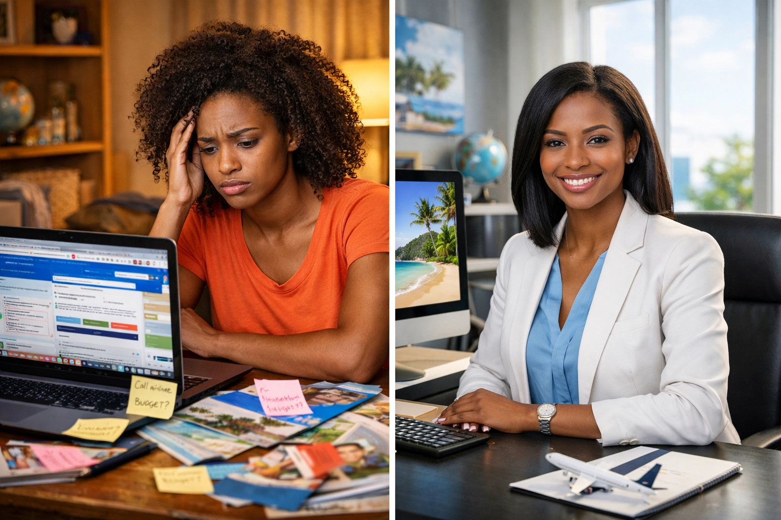 DIY travel booking compared to professional Omaha travel agent consultation