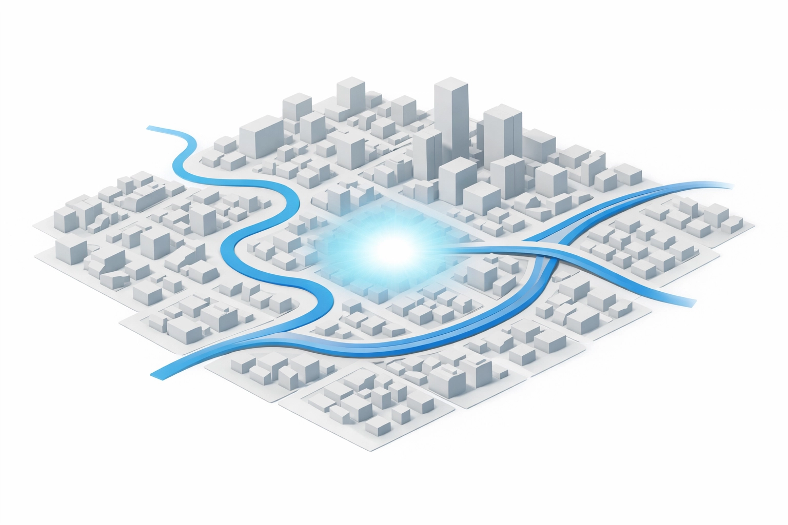 A minimalist map of the Houston city layout, highlighting the vast market for local real estate agents.