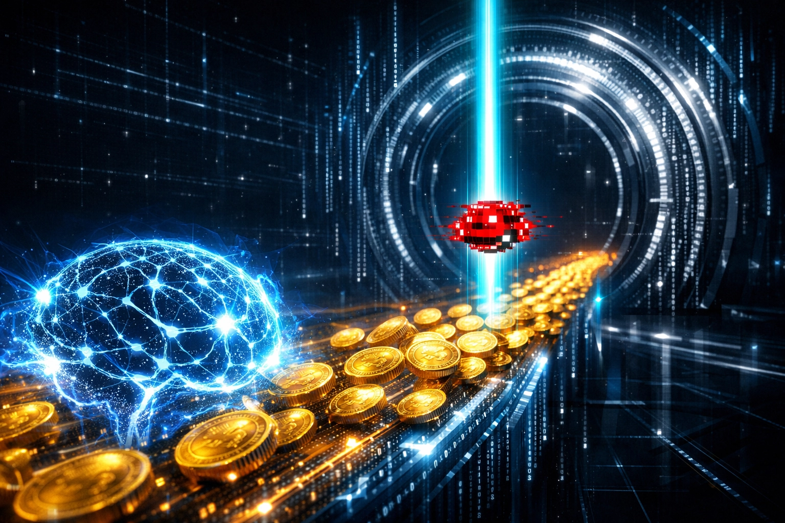 Secure AI gateway protecting Larecoin e-commerce transactions with real-time fraud detection and blockchain security.