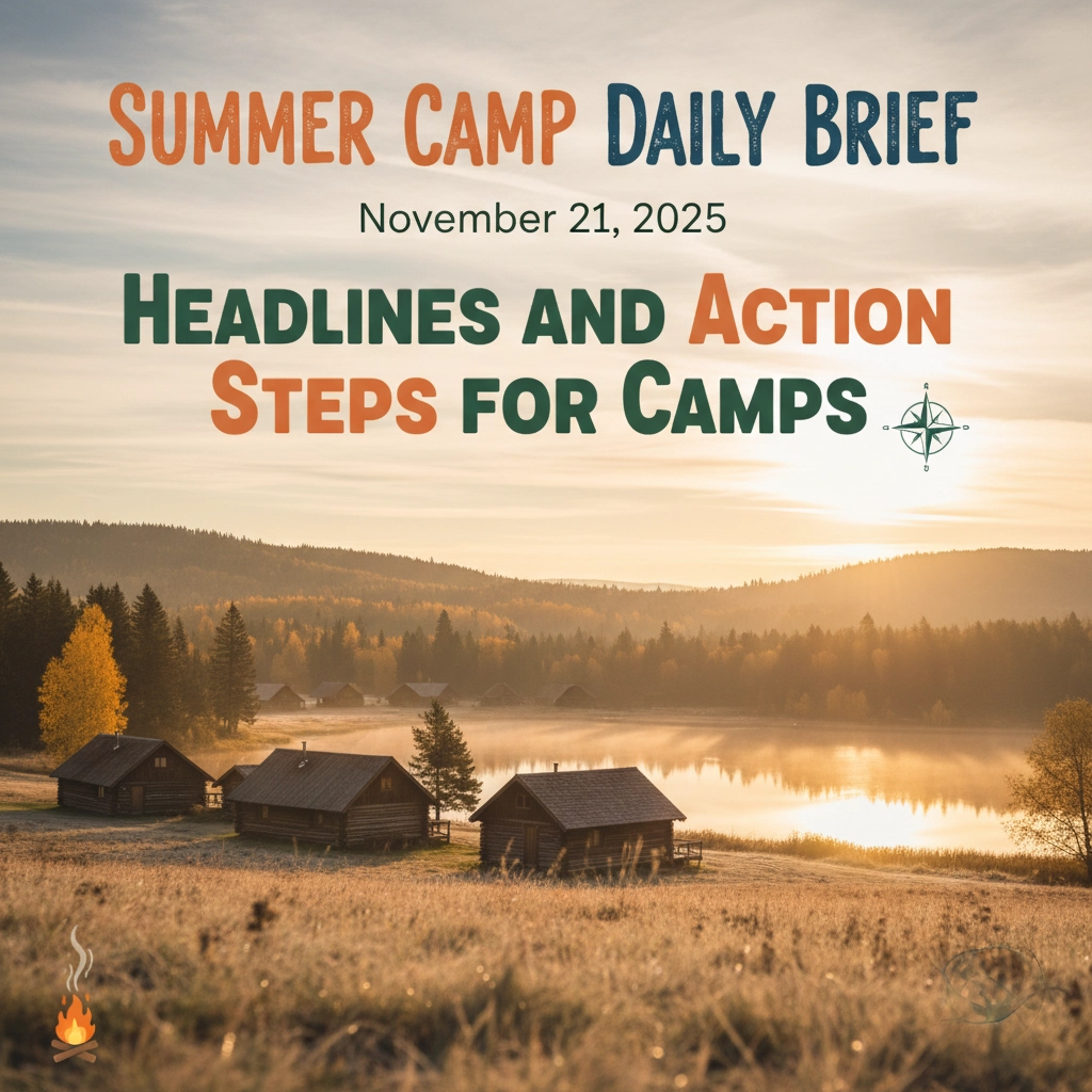 Summer Camp Daily Brief – November 21, 2025: Headlines and Action Steps for Camps