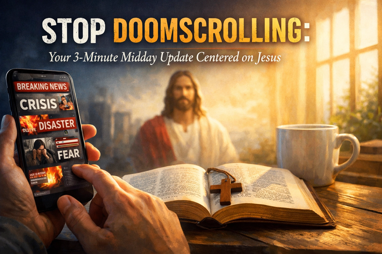[HERO] Stop Doomscrolling: Your 3-Minute Midday Update Centered on Jesus