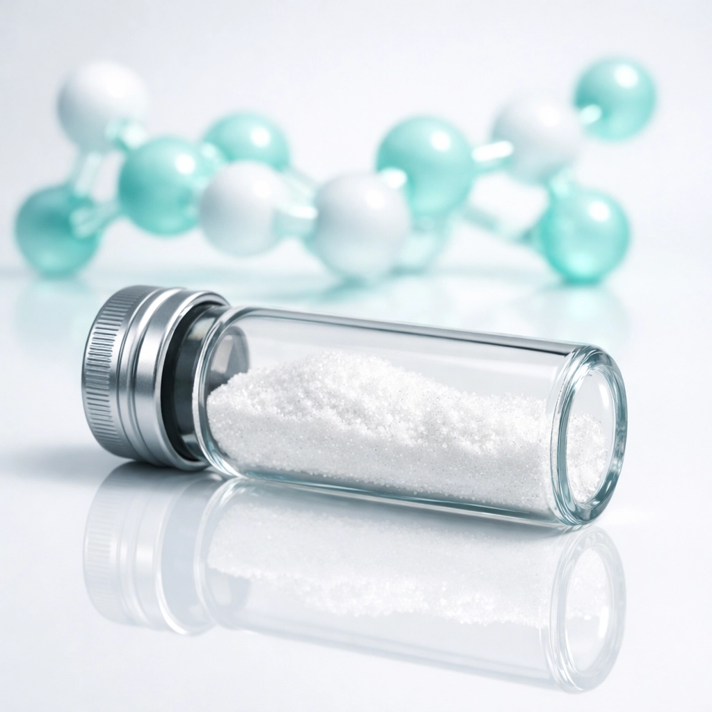 A laboratory vial of Pancregen research peptide for metabolic longevity studies.