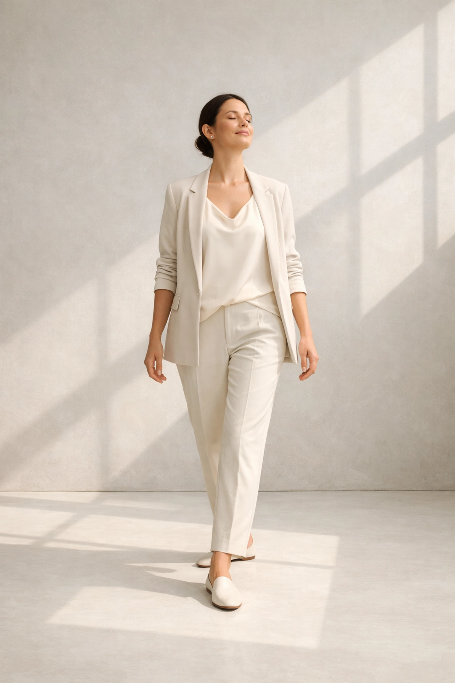 Person standing with balanced posture and relief, showing the Sciatica Breakthrough for pain-free stability.