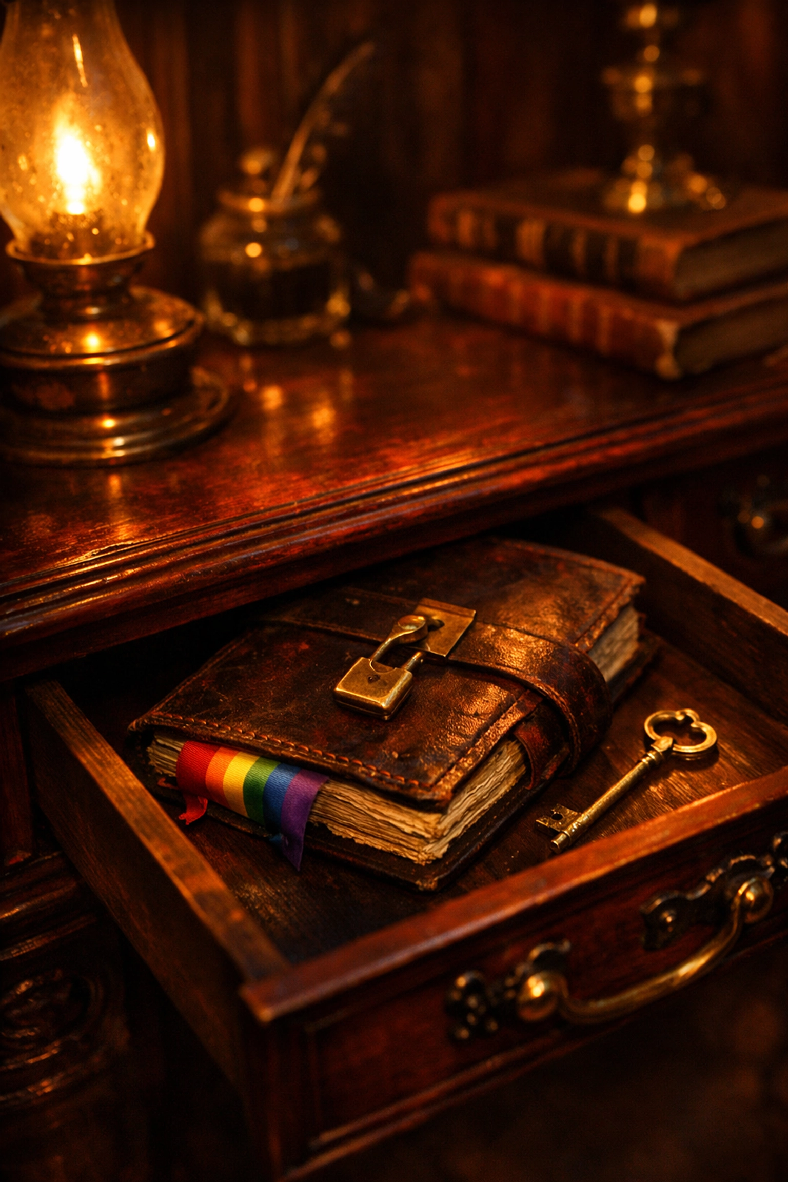 E.M. Forster's hidden Maurice manuscript locked away in Victorian study representing forbidden gay literature