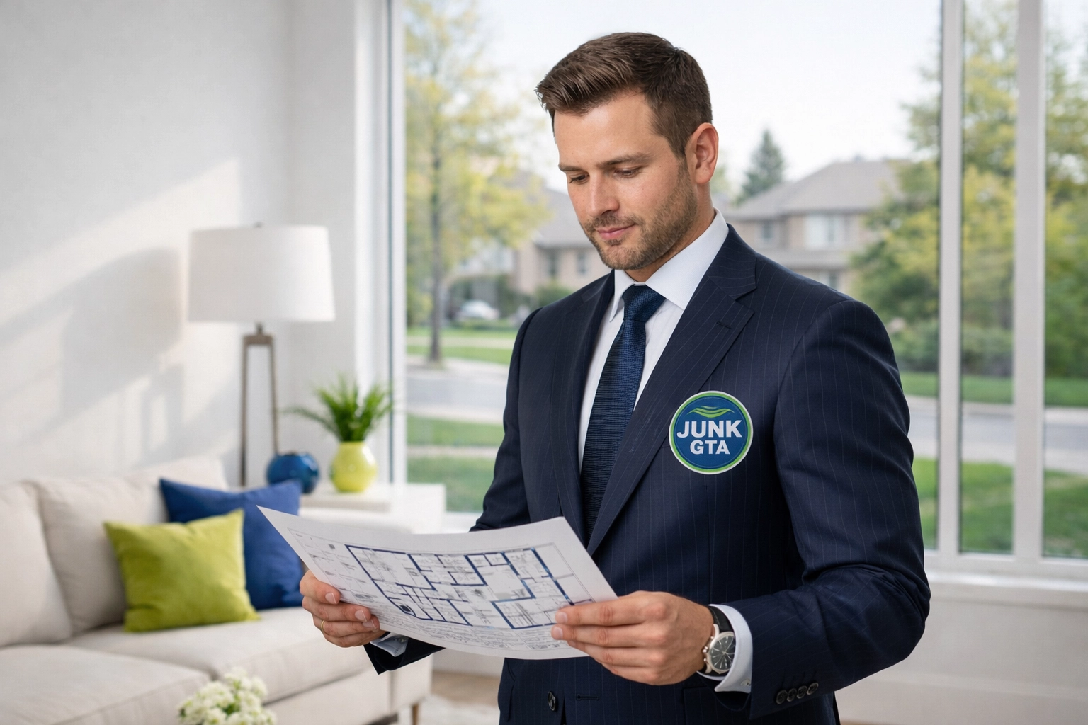 Junk GTA owner in a clean Newmarket home following professional junk removal services in Simcoe County.