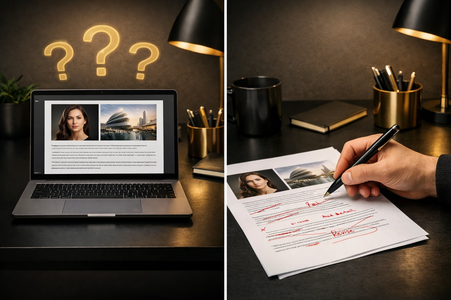 Human verification of AI-generated content to ensure accuracy in business documents