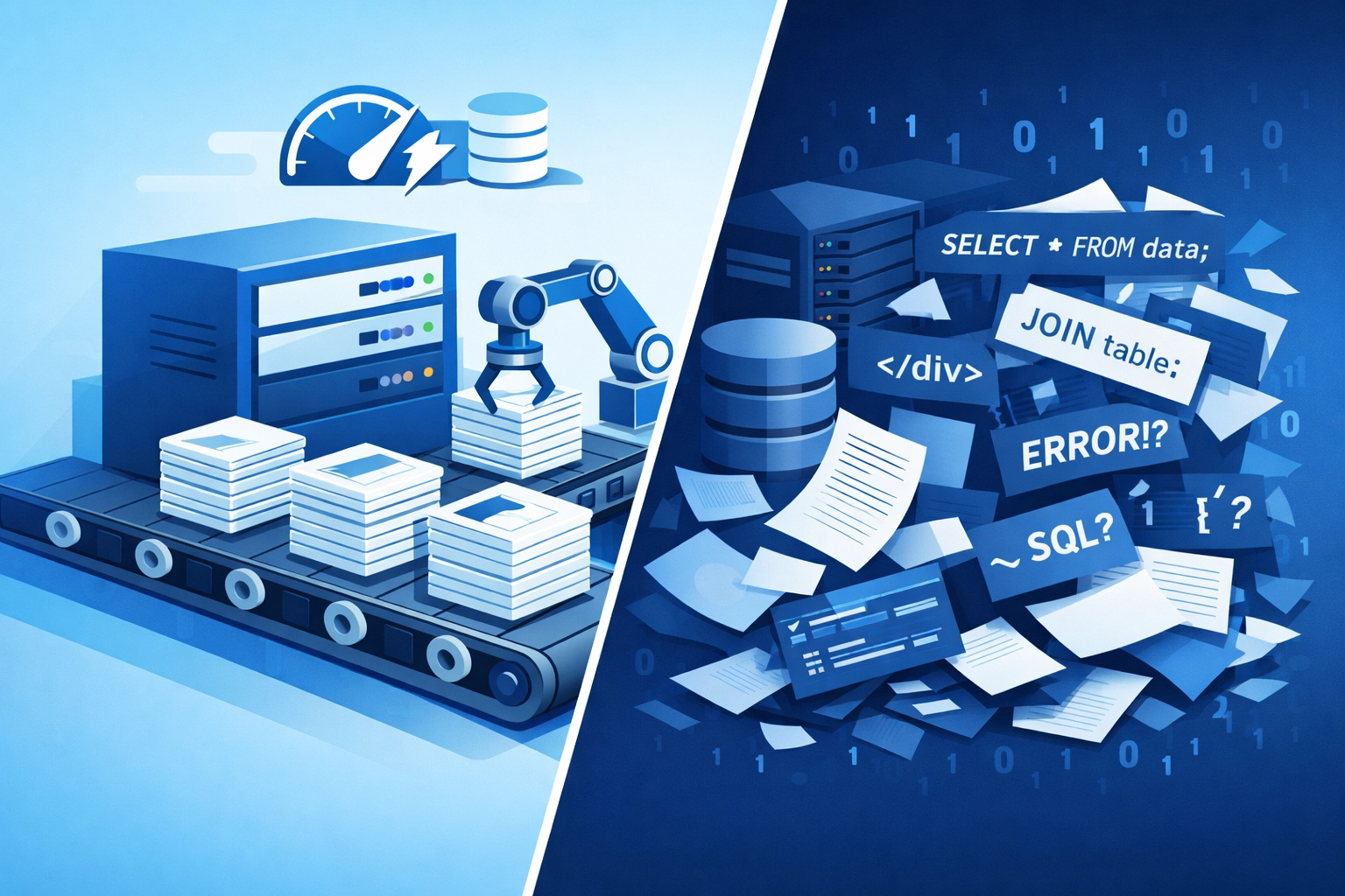 Website caching system delivering pre-built pages faster than database queries