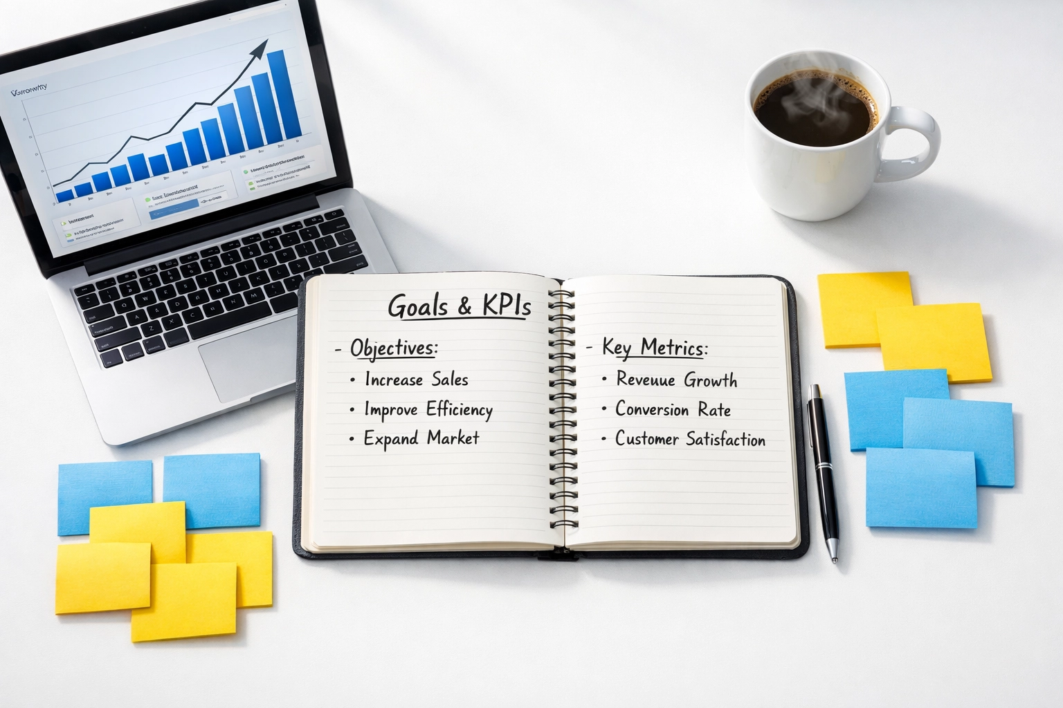 Strategic planning session with goals and KPIs for franchise development consultant hiring