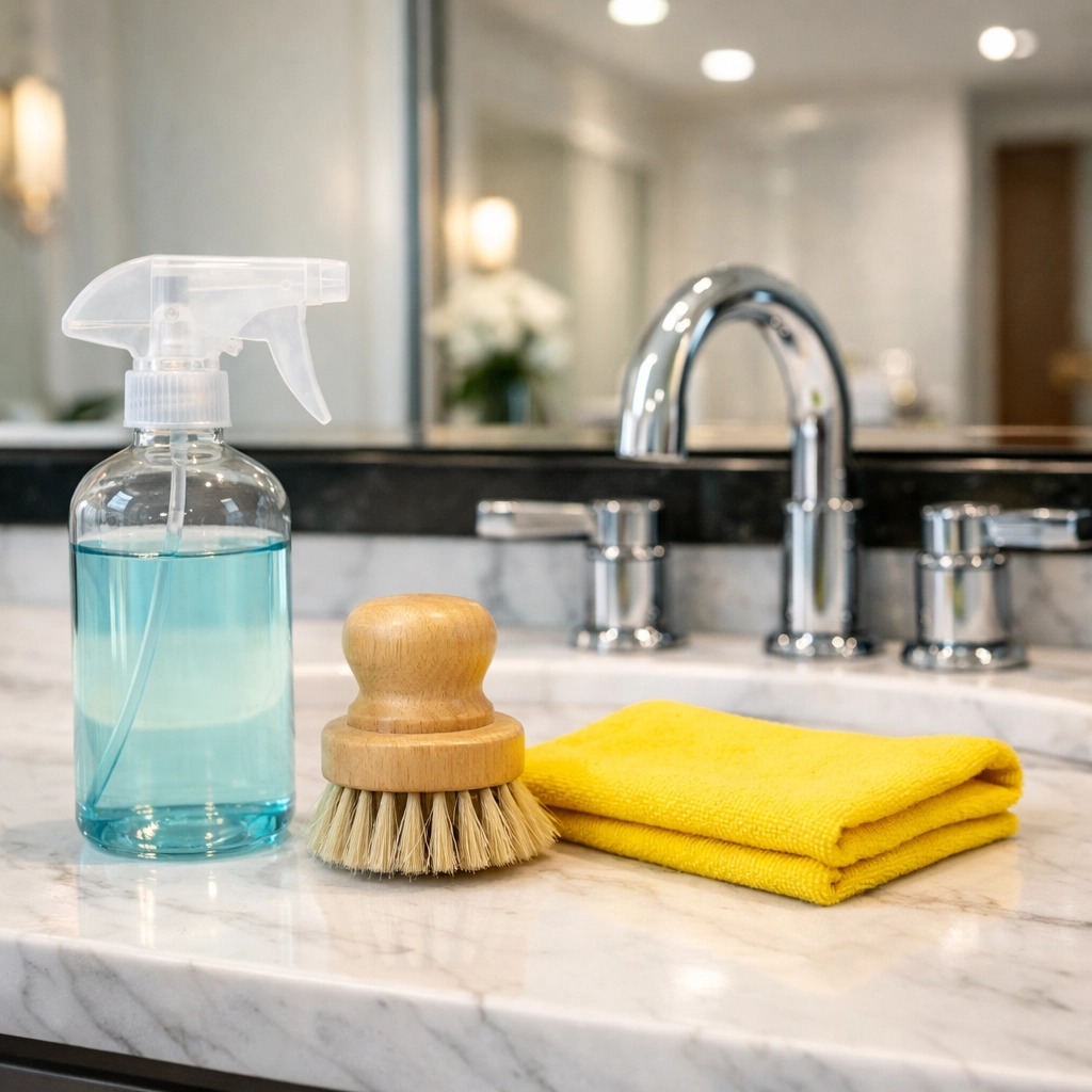 Eco-friendly bathroom cleaning supplies for professional cleaners in Leominster MA.