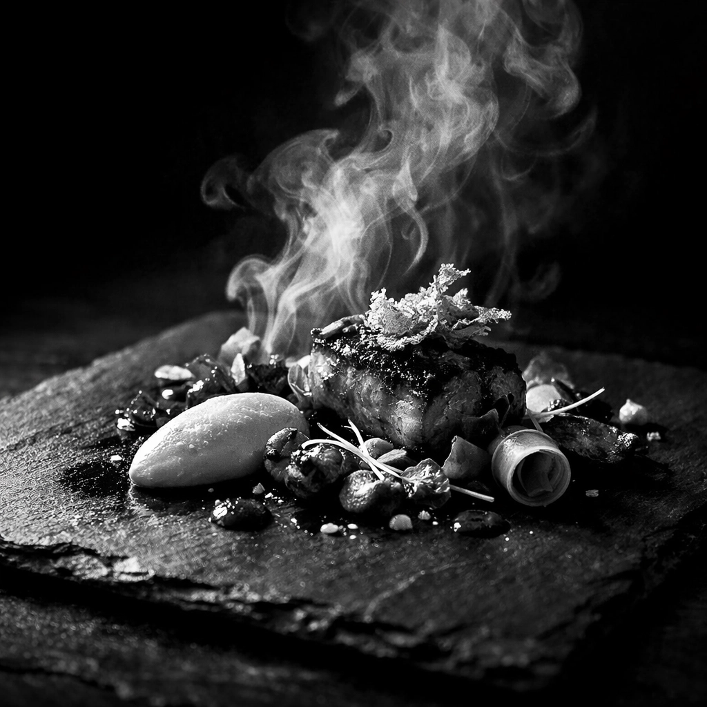 Artfully plated restaurant dish representing niche dining experience and quality