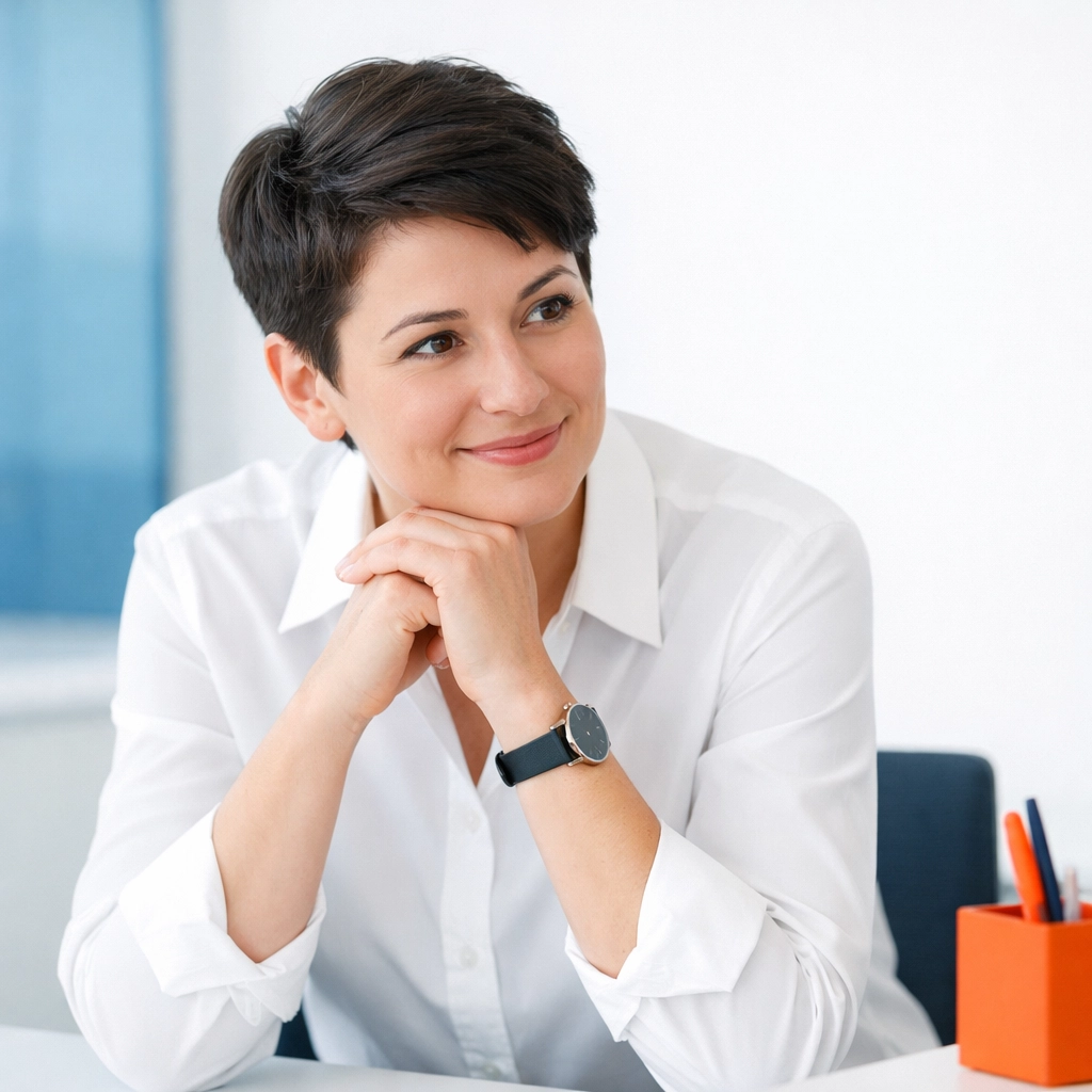 A professional listening intently to a client, demonstrating an ethical sales approach in an office.