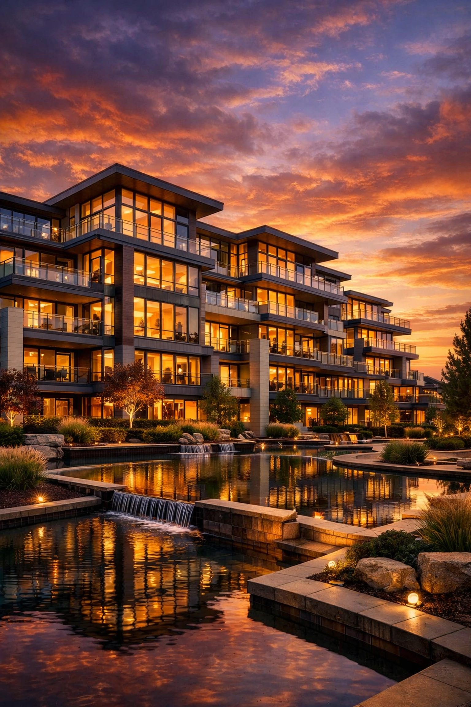 Modern multifamily residential property for accredited investor real estate syndication