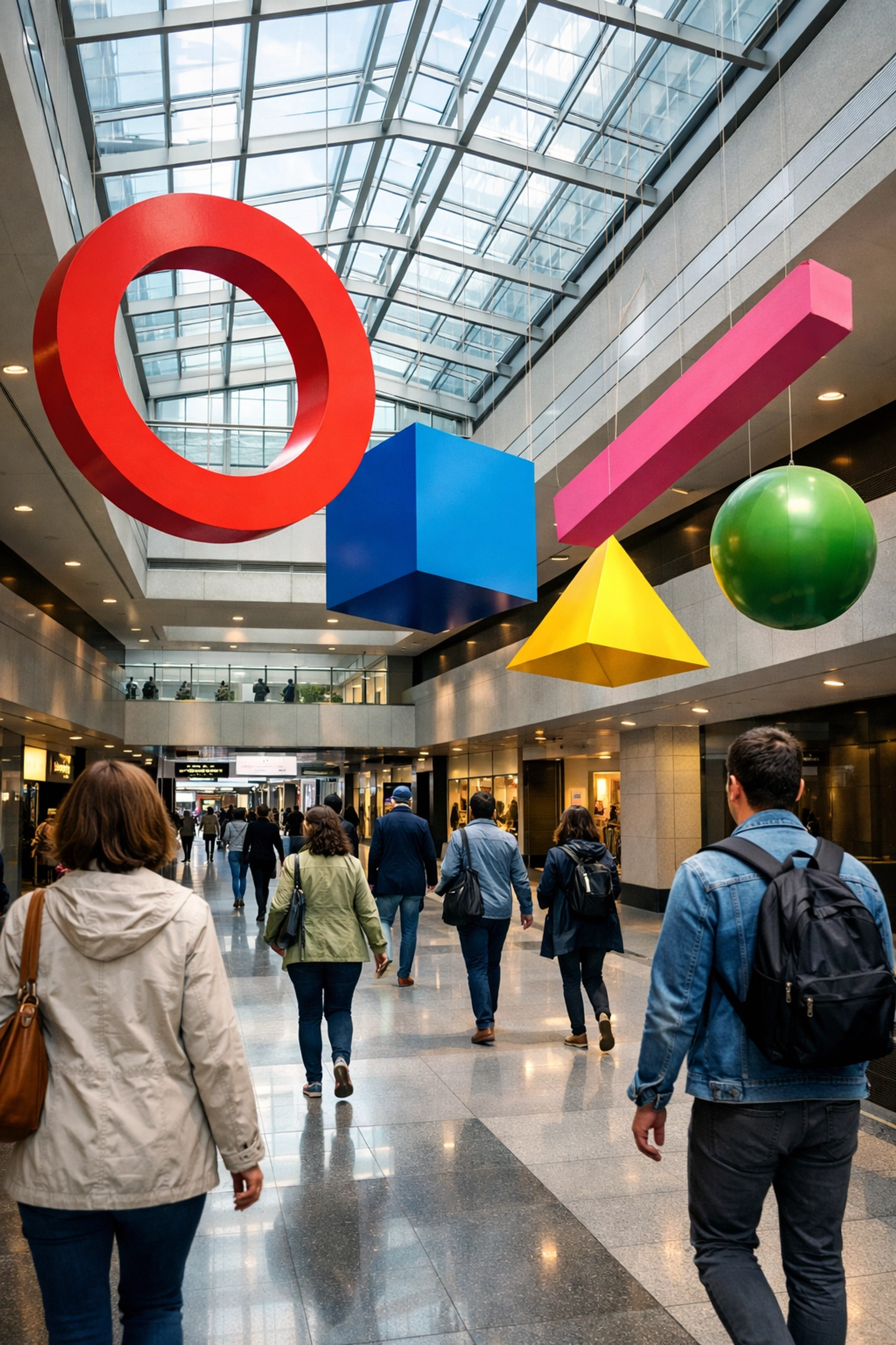 Contemporary art installation in Montreal's Underground City during the Art Souterrain festival.