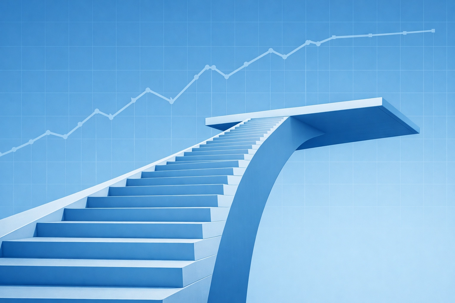 Blue architectural graphic illustrating the peak and plateau of accountancy practice valuations UK in 2026.