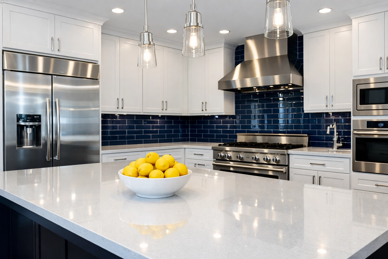 Sparkling kitchen with spotless surfaces following a deep cleaning Westborough service.