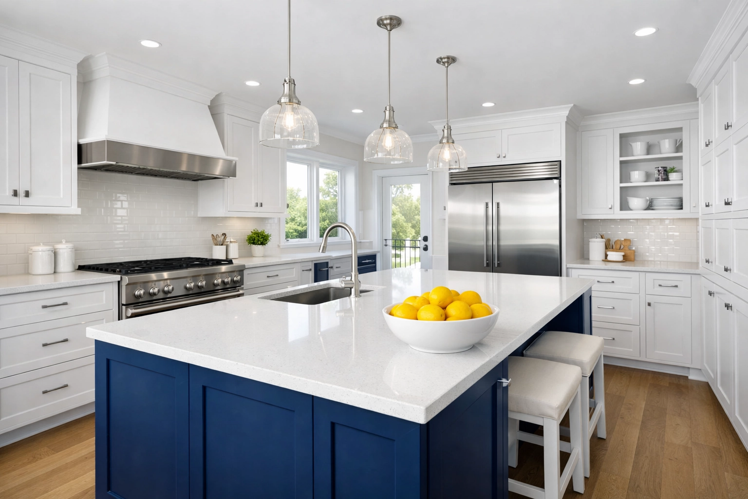 Sparkling modern kitchen in a luxury home after professional House Cleaning Services in MA.
