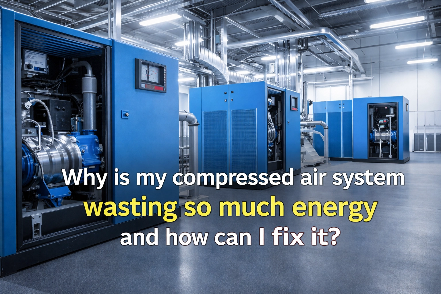 Why is my compressed air system wasting so much energy and how can I fix it?