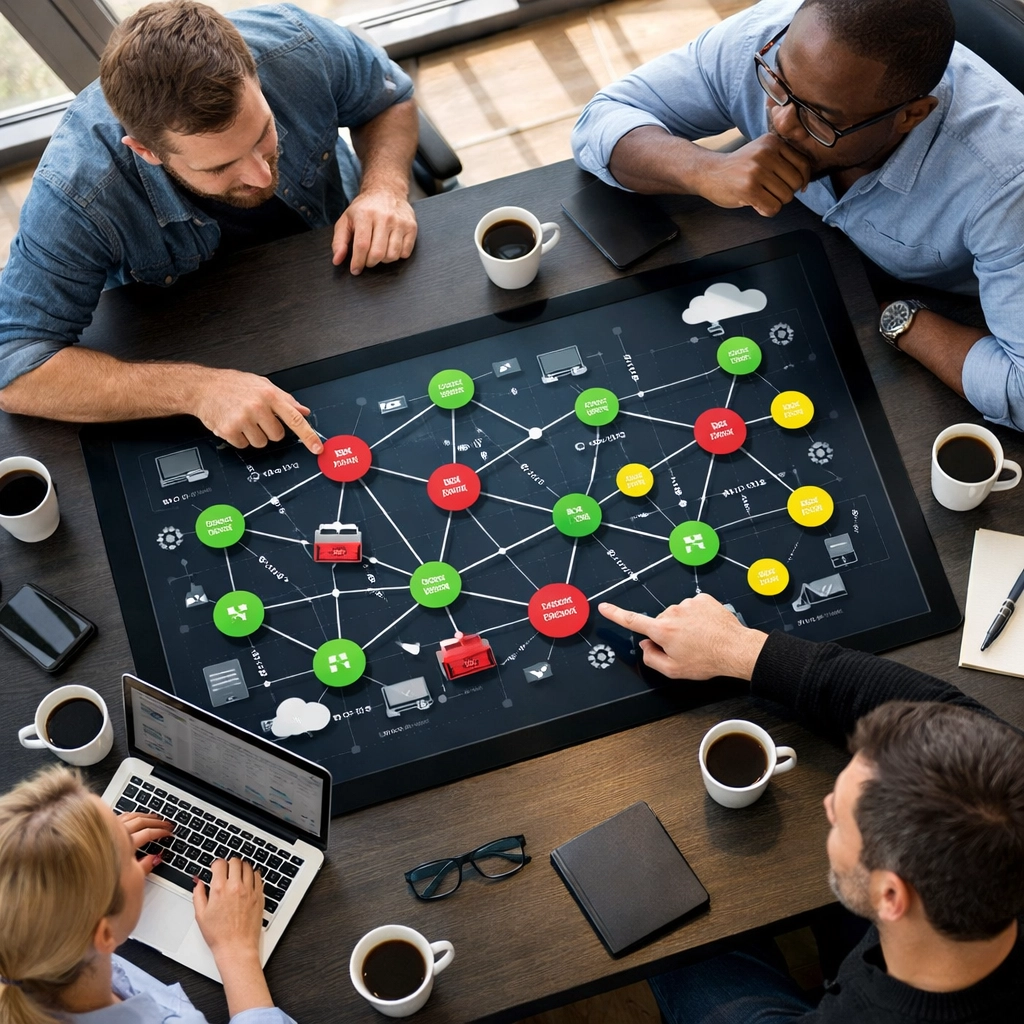 IT team analyzing ServiceNow asset discovery and CMDB topology for cost optimization