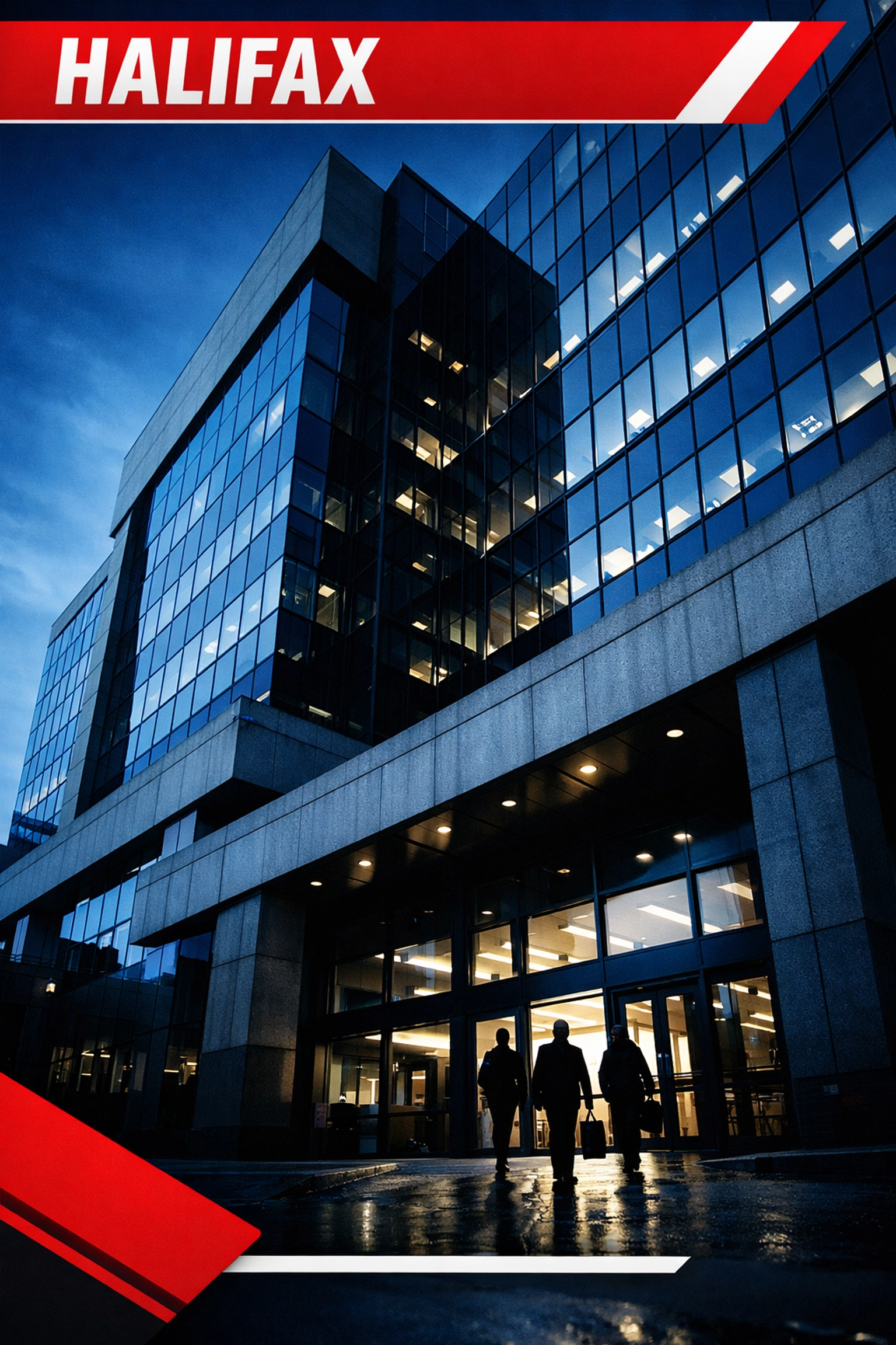 Nova Scotia government office building in Halifax with employees returning to work