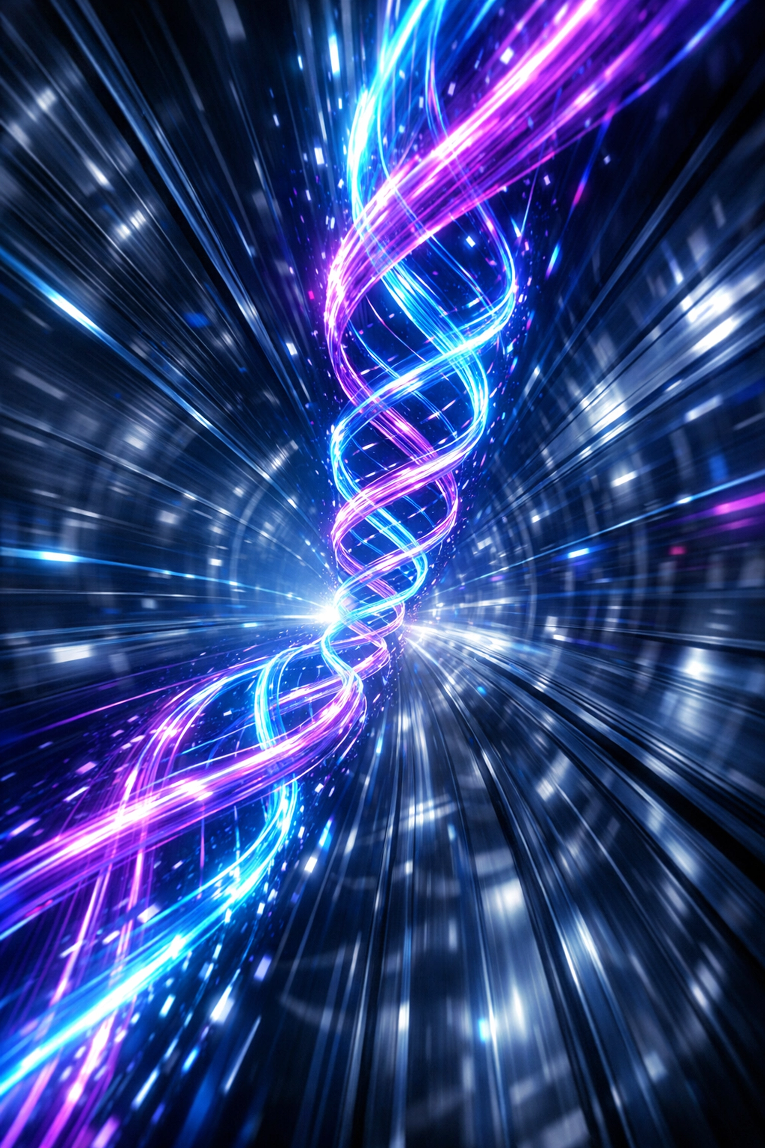 Abstract visualization of Thunderbolt 5 high-speed data throughput and 80Gbps bandwidth for video offloading.