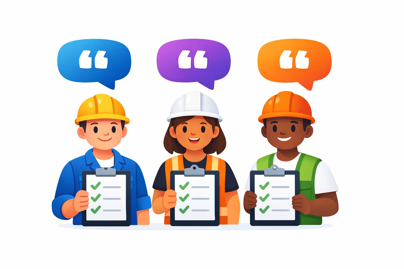 Three trusted local contractors providing quotes for home repair work