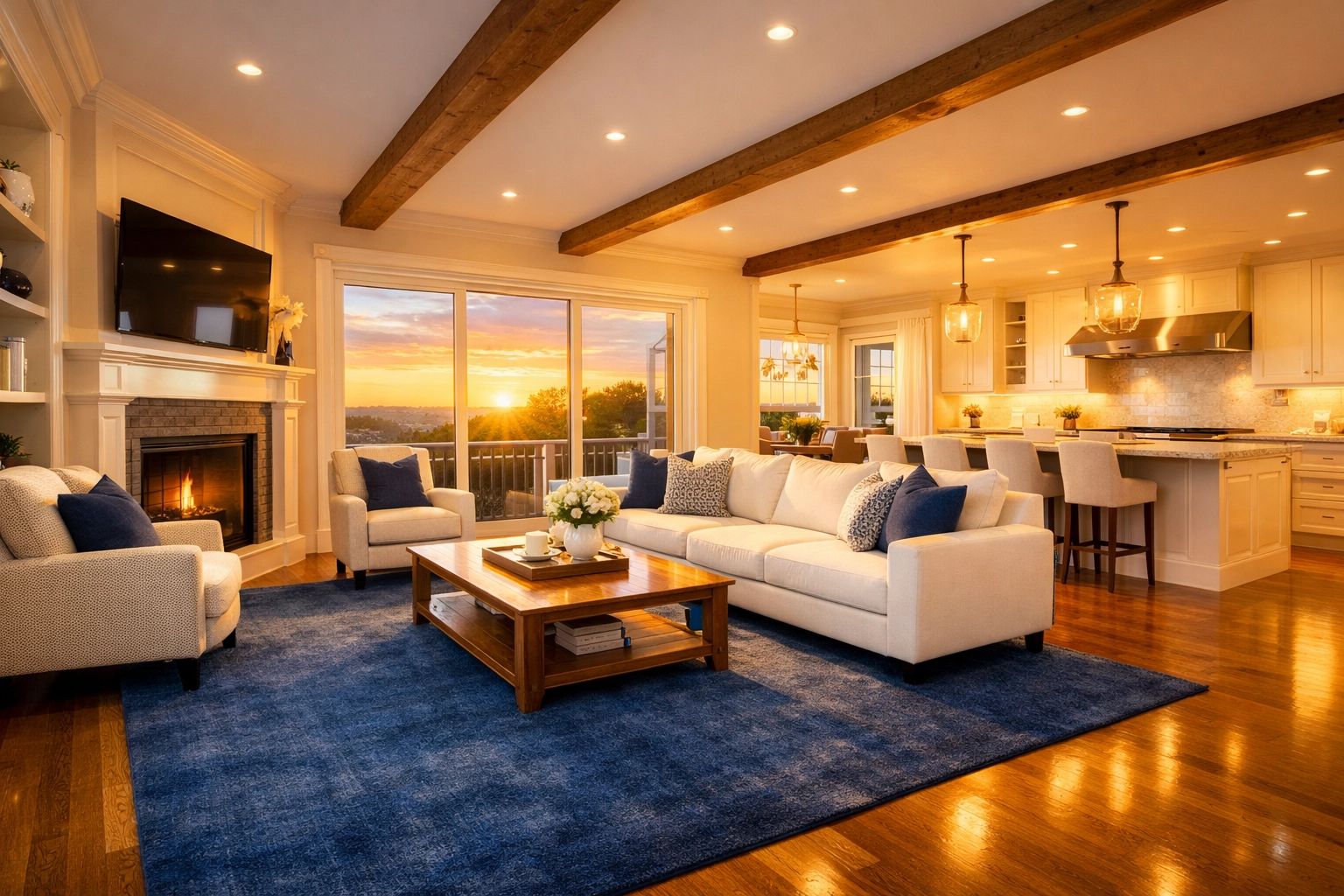 A pristine Massachusetts home interior after a service by reliable professional cleaners MA.