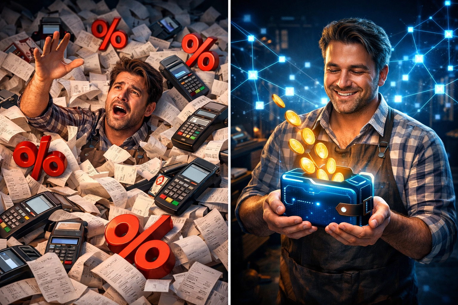 Traditional payment fees vs crypto wallet self-custody comparison for small business owners