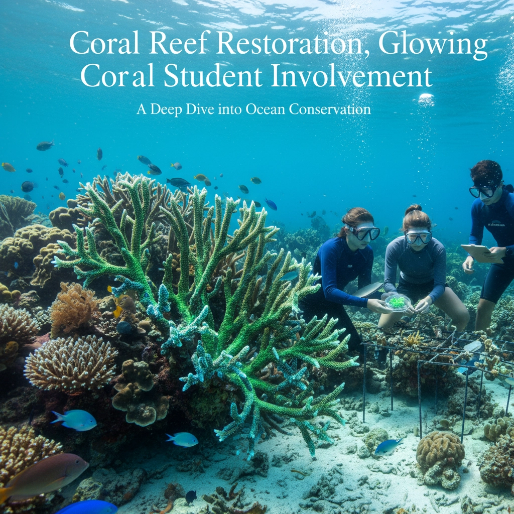 Coral Reef Restoration, Glowing Elkhorn Coral, and Student Involvement