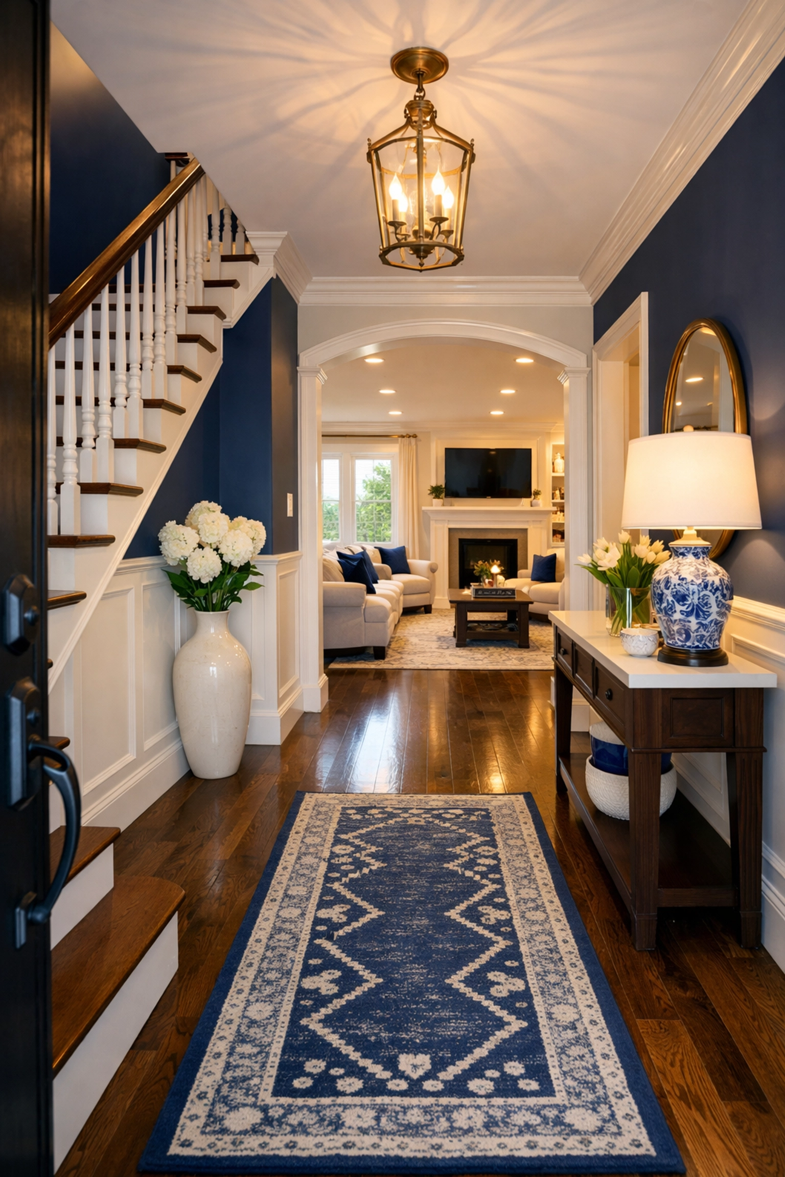 A warm and bright entryway in a home maintained by professional house cleaning in Dracut, MA.