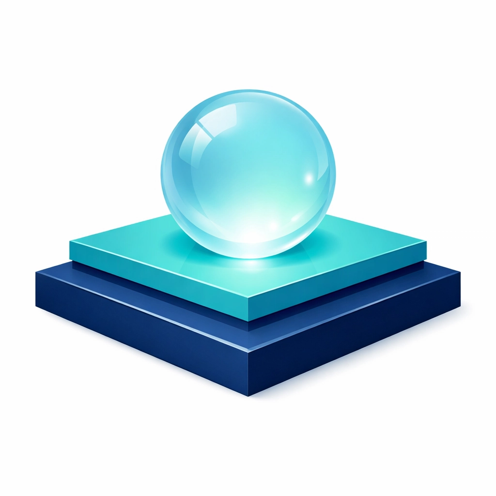 Modern illustration of a secure digital foundation and protected sphere, symbolizing managed website security and trust.