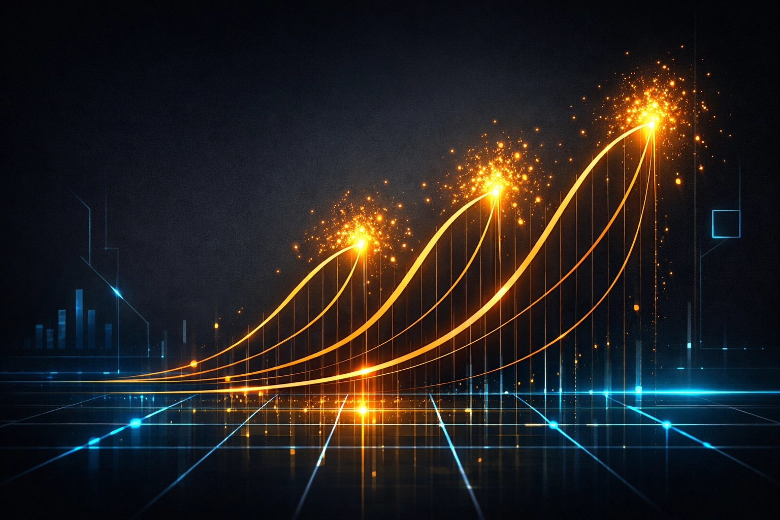 Abstract upward graph representing financial growth and new tax savings under the OBBBA law.